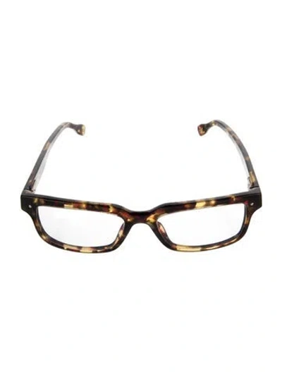 Pre-owned D&g Square Eyeglasses In Brown