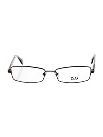 Pre-owned D&g Square Eyeglasses In Brown