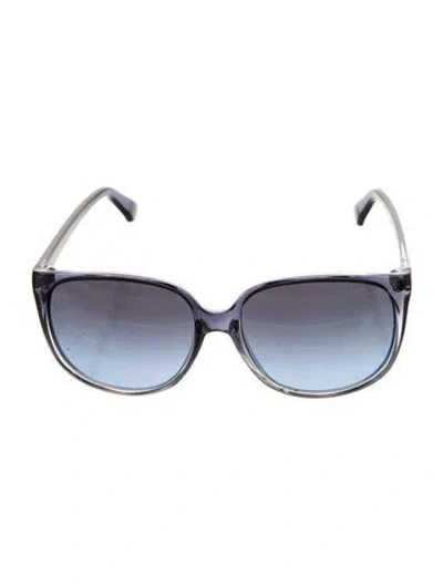 Pre-owned D&g Square Gradient Sunglasses In Blue