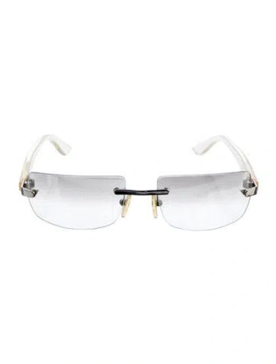 Pre-owned D&g Square Gradient Sunglasses In Clear