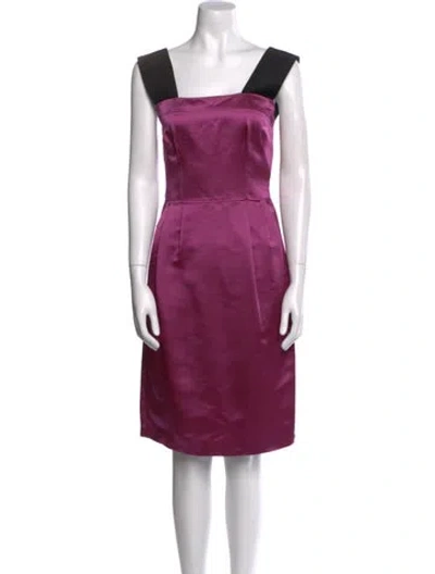 Pre-owned D&g Square Neckline Knee-length Dress In Pink