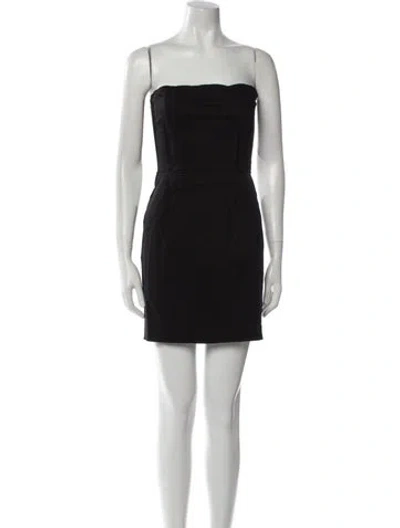 Pre-owned D&g Square Neckline Mini Dress In Black