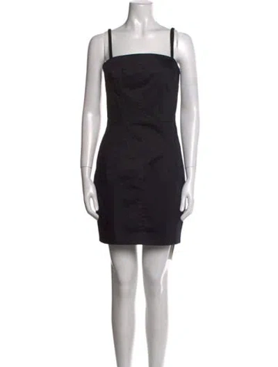 Pre-owned D&g Square Neckline Mini Dress In Black