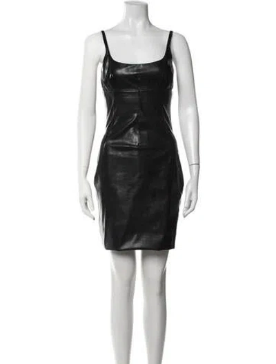 Pre-owned D&g Square Neckline Mini Dress In Black