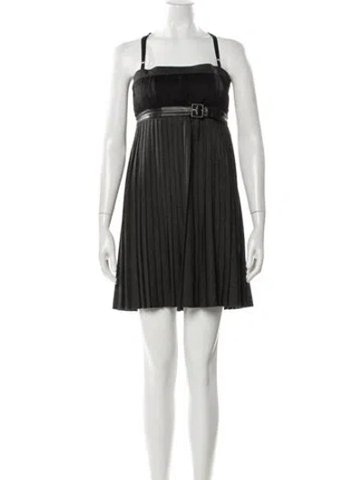 Pre-owned D&g Square Neckline Mini Dress In Gray