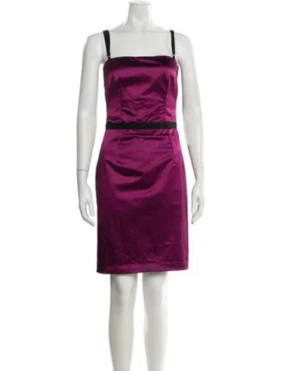 Pre-owned D&g Square Neckline Mini Dress In Multi