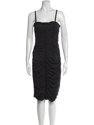 Pre-owned D&g Square Neckline Mini Dress In Multi
