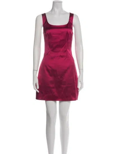 Pre-owned D&g Square Neckline Mini Dress In Pink