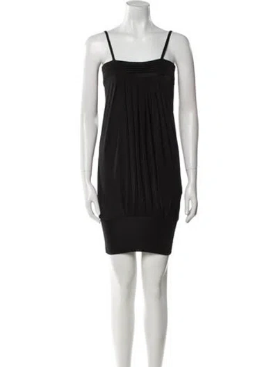Pre-owned D&g Square Neckline Mini Dress W/ Tags In Black