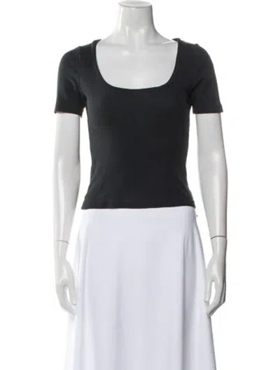 Pre-owned D&g Square Neckline Short Sleeve T-shirt In Black