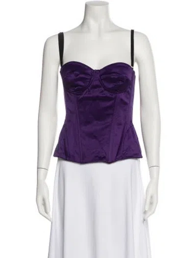 Pre-owned D&g Square Neckline Sleeveless Top W/ Tags In Green