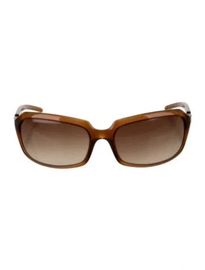 Pre-owned D&g Square Tinted Sunglasses In Brown