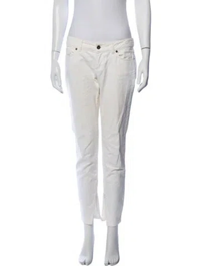 Pre-owned D&g Straight Leg Pants In White
