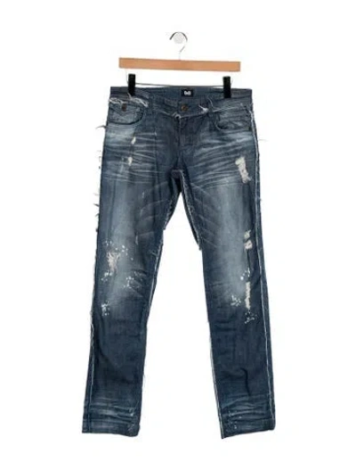Pre-owned D&g Straight-leg Jeans In Blue