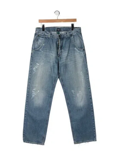 Pre-owned D&g Straight-leg Jeans In Blue