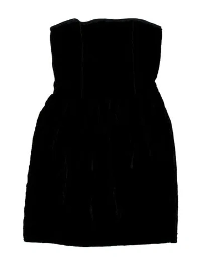 Pre-owned D&g Strapless Mini Dress In Black