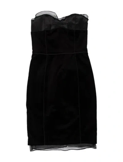 Pre-owned D&g Strapless Mini Dress In Black