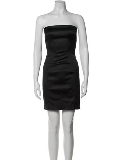 Pre-owned D&g Strapless Mini Dress In Black