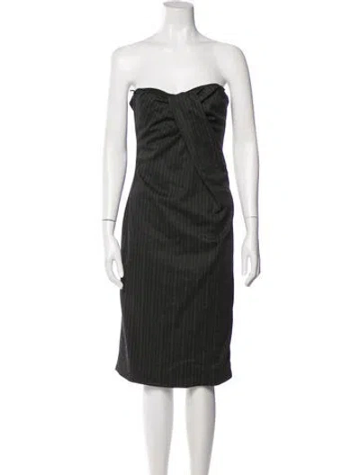Pre-owned D&g Strapless Mini Dress In Gray