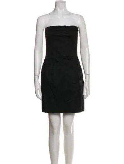 Pre-owned D&g Strapless Mini Dress W/ Tags In Blue