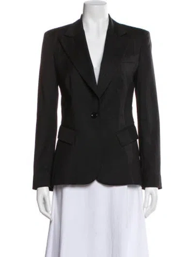 Pre-owned D&g Striped Blazer In Black