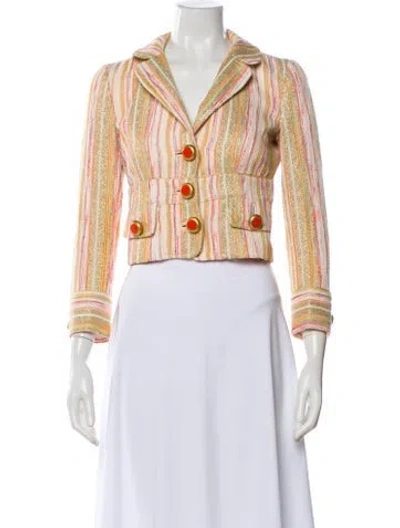 Pre-owned D&g Striped Blazer In Orange