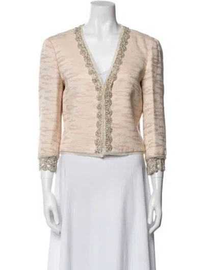 Pre-owned D&g Striped Evening Jacket In Pink