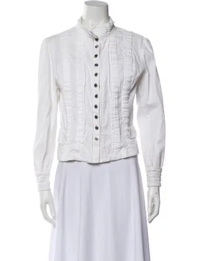 Pre-owned D&g Striped Jacket In White