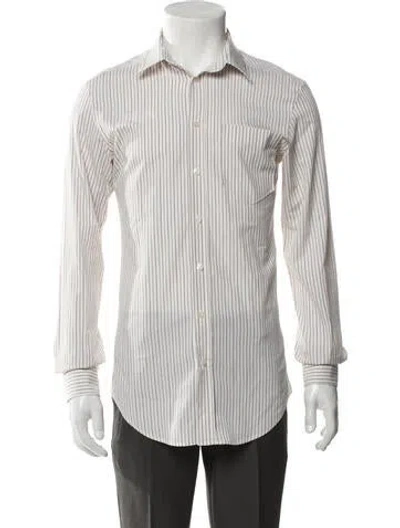 Pre-owned D&g Striped Long Sleeve Dress Shirt In Multi