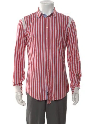 Pre-owned D&g Striped Long Sleeve Shirt In Red