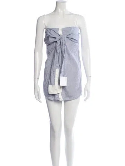 Pre-owned D&g Striped Mini Dress In Multicolor