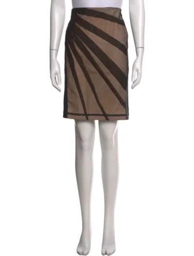 Pre-owned D&g Striped Mini Skirt In Black/neutrals