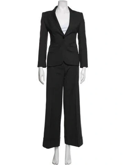 Pre-owned D&g Striped Pantsuit In Grey