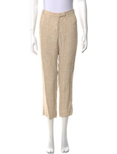 Pre-owned D&g Striped Straight Leg Pants