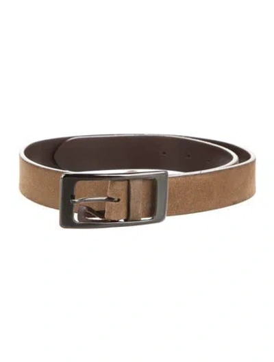 Pre-owned D&g Suede Belt In Neutrals