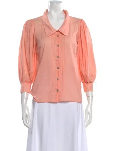 Pre-owned D&g Three-quarter Sleeve Blouse In Pink
