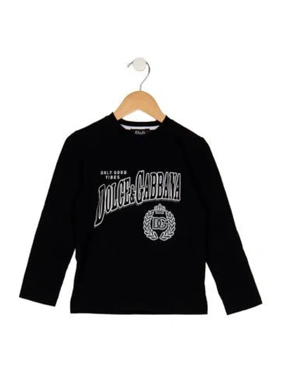 Pre-owned D&g Babies' Toddler Boys' Long Sleeve T-shirt In Black
