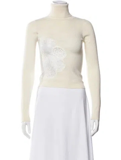 Pre-owned D&g Turtleneck Long Sleeve Top In Neutral