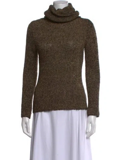 Pre-owned D&g Turtleneck Sweater In Brown/metallic