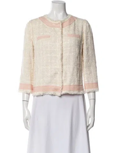Pre-owned D&g Tweed Pattern Evening Jacket In Neutral