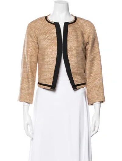 Pre-owned D&g Tweed Pattern Jacket In Neutral