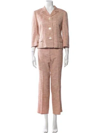 Pre-owned D&g Tweed Pattern Pantsuit In Neutrals
