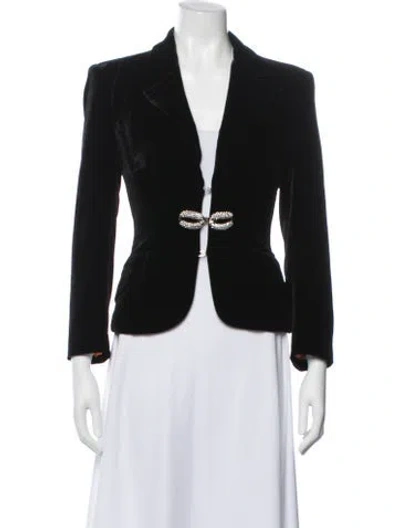 Pre-owned D&g Velvet Blazer In Black