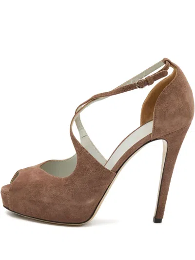 Pre-owned D&g Vintage 2024 125mm Platform Pumps In Brown