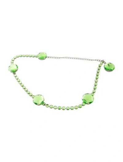 Pre-owned D&g Vintage 1990's Waist Belt In Green/silver