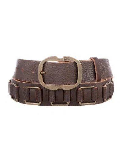 Pre-owned D&g Vintage 2000's Belt In Brown