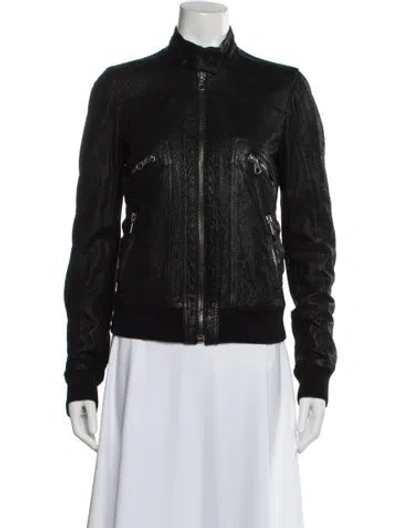 Pre-owned D&g Vintage 2000's Biker Jacket In Black