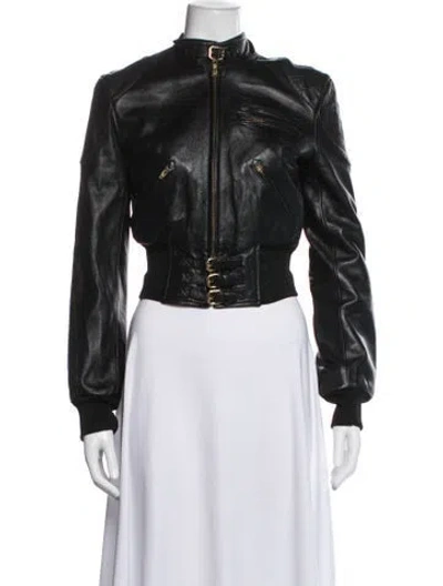 Pre-owned D&g Vintage 2000 Biker Jacket In Black