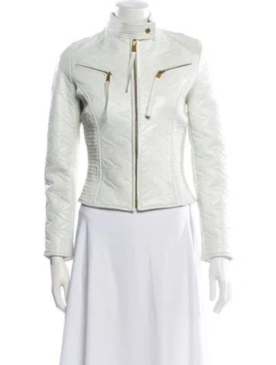 Pre-owned D&g Vintage 2000's Biker Jacket In Neutral