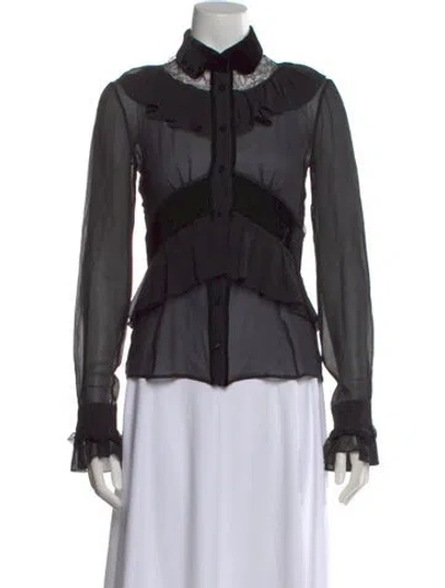 Pre-owned D&g Vintage 2000's Blouse In Black
